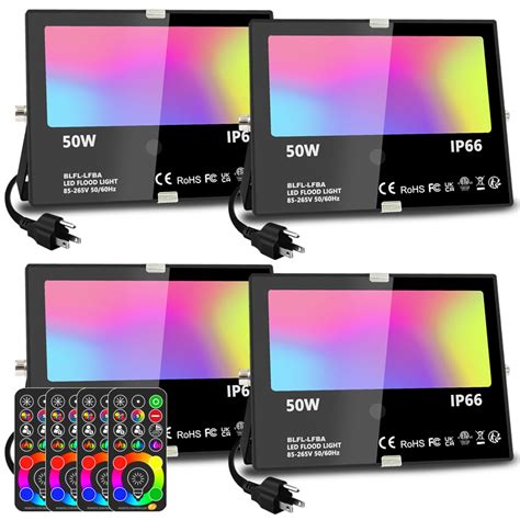 MELPO Led Flood Light 500W Equivalent, RGBW .